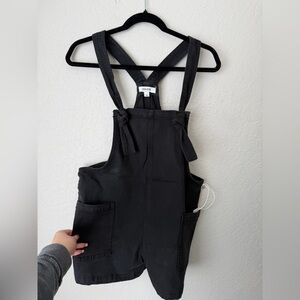 Zenana Black Short Overalls